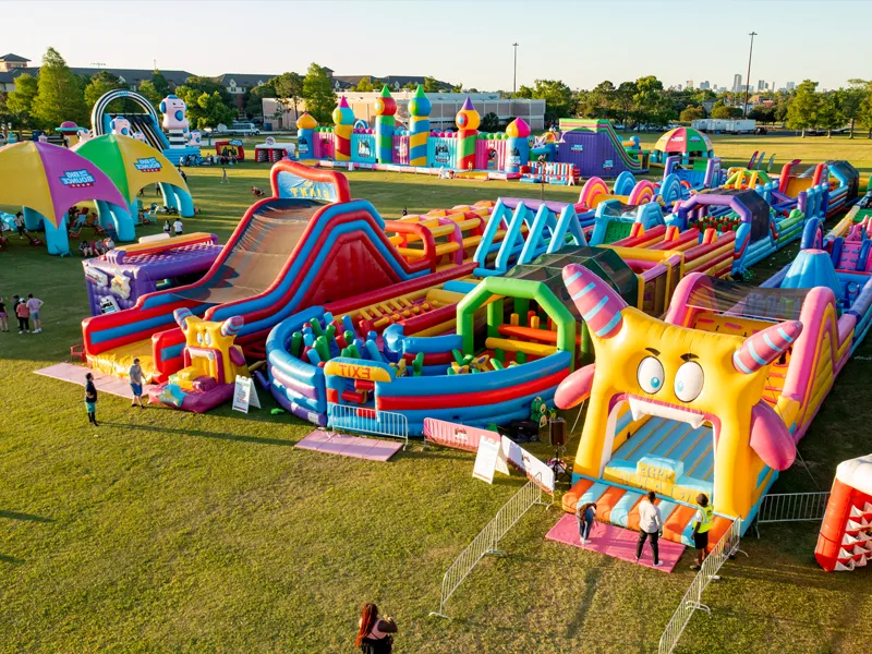 Apa bahan terpal untuk kastil tiup?