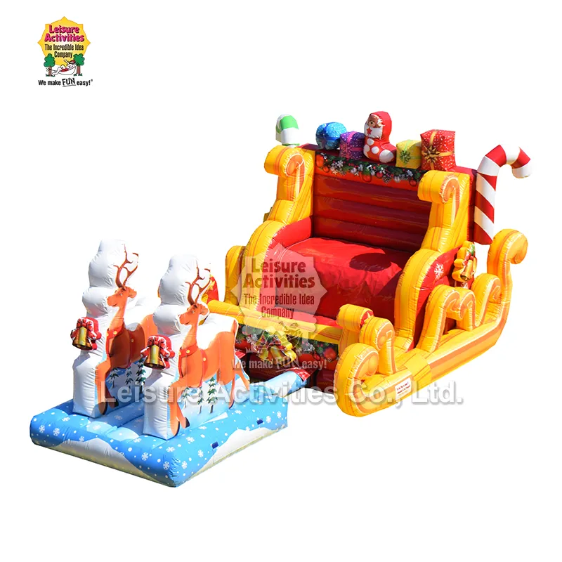 Selfie Santa Sleigh Tiup dengan Rusa Kutub