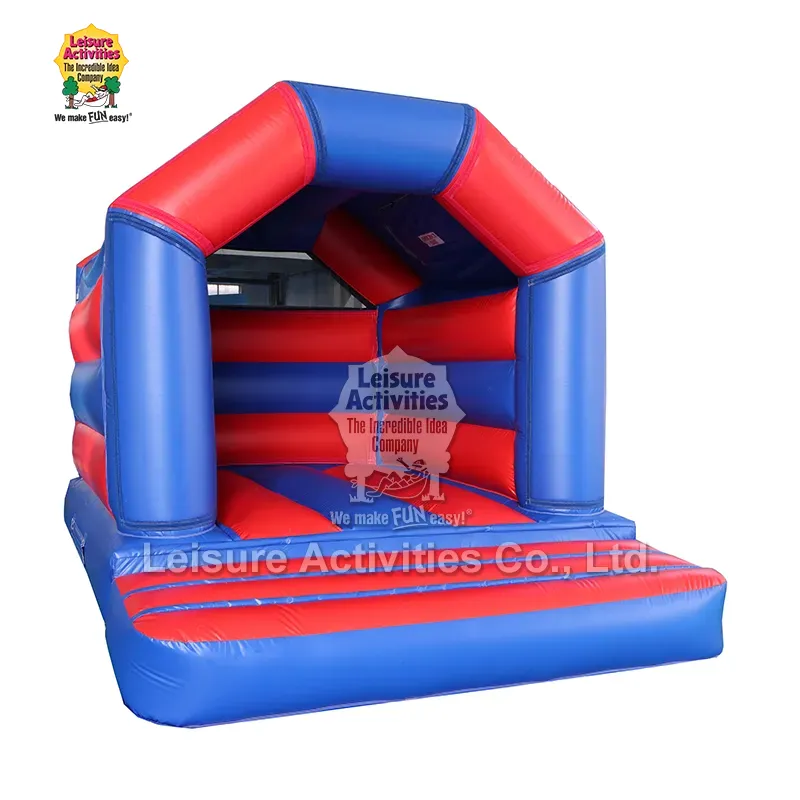 Mini Inflatable Bouncy Castle Bingkai Merah Biru Dengan Atap